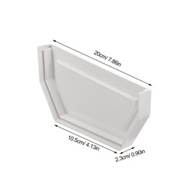 KONTONTY Gutter Parts Accessories Gutter End Caps Downspout End Cover PVC Unique Double-Sided Design