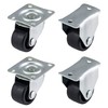 Qty. 4 x 25mm Plastic Swivel & Fixed Castors -