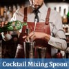 ZOKJSW Cocktail Spoons, Bar Spoons, Stainless Steel, Cocktail Mixing Spoon,