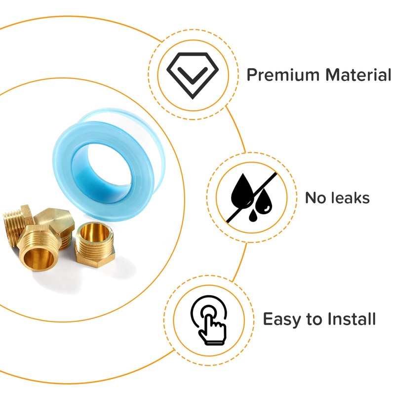 Lyeteung 4 PCS G3/8 Brass Hexagonal External Thread Cap, Brass