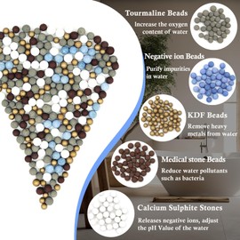 (6pack) Slirceods Replacement Shower Head Beads，for Hard Water, Mineral Stone Beads for Purifying Water, Filters Chlorine and Other Impurities