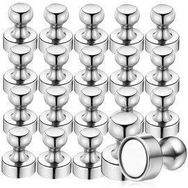 20 Pack Fridge Magnets, Neodymium Magnets for Fridge Whiteboard, 12 x 16 mm Magnetic Push Pins Small Strong White Notice Board Magnets for Crafts, Photo, Map, Office, DIY