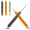 Phowedaer Portable Titanium Toothpicks,Retractable Toothpicks Reusable Pocket Metal Toothpick with