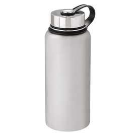 Thirsty Rhino Spectra, 32 oz Double Walled Vacuum Insulated Wide Mouth Water Bottle Thermo Flask, Stainless Steel, Silver (Set of 6)