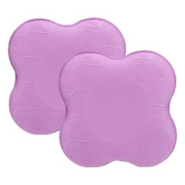 PATIKIL Yoga Knee Pads Cushion 2 Pcs PU Foam Yoga Knee Mat Extra Thick Pilates Kneeling Pad for for Women Men Wrist Hands Head Exercise, Purple