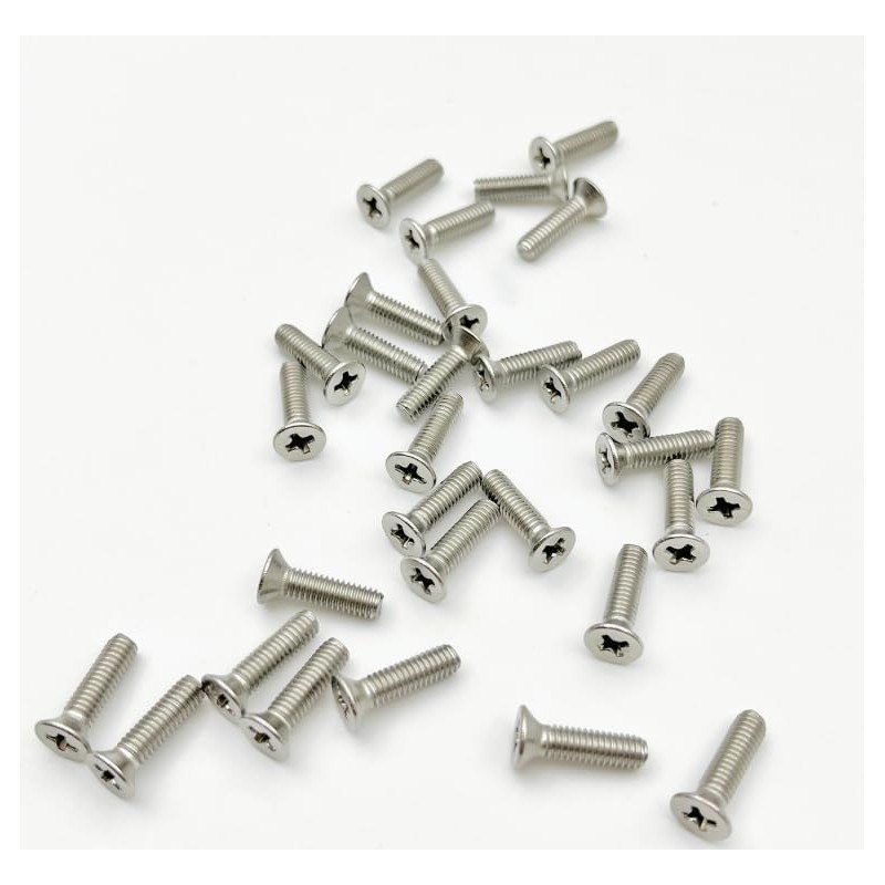 50pcs M3.5-0.6x6mm Phillips Flat Head Machine Screws, Stainless Steel 304