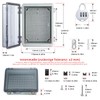 Junction Box Waterproof IP65, Transparent Control Cabinet Outdoor Surface-Mounted Distribution