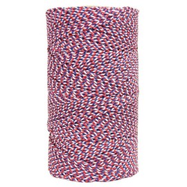 W. Rose RO687 Super Tough Professional Bonded Braided Nylon Mason's Line, 685-Feet, White/Blue/Red