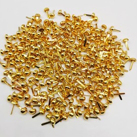 300 Pieces Paper Fasteners Brads Round Fasteners for Art Crafting School Project Decorative Scrapbooking Crafts Making DIY Supplies 8 x 15mm (Gold)