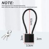 2 Pack Padlock Flexible Cable Small Cable Padlock Steel Rope
