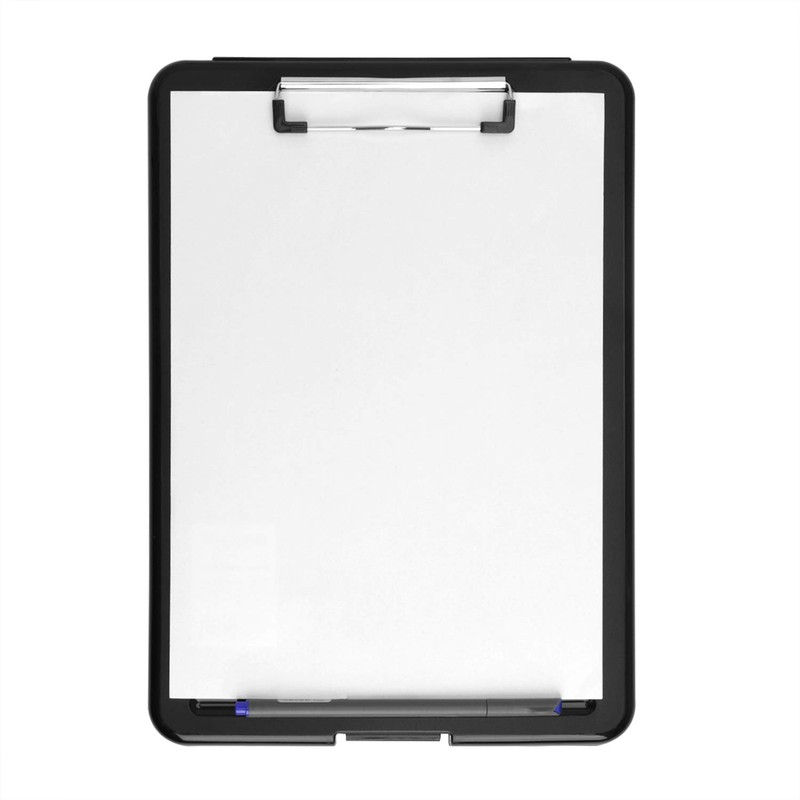 A4 Waterproof Clipboard with Storage Box Plastic Clipboard Holder Compact