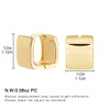 LILIE&WHITE Gold Square Gold Hoop Earrings For Women Chunky Hoop