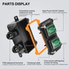 OELFFOW Waterproof On Off Toggle Switch Double Switch/Outlet with Green
