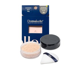 Demoiselle Polvo de Arroz Facial Suelto Traslúcido Natural Perlescente con FPS 30 | Acabado Mate | Control de Brillo y Grasa | 30 g