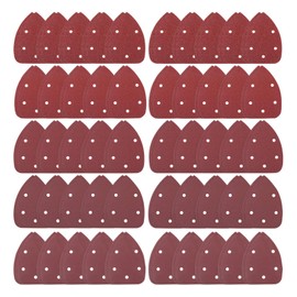 S SATC 100PCS Mouse Detail Sander Sandpaper Palm Mouse Sander Pads 40/80/120/180/240 Grits 140mm, Sanding Pads for Mouse Sanders