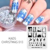 KADS Christmas Stamp Plate Image Template Nail Art Decoration Design