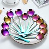 Rainbow Soup Spoon of 12, Berglander 7.5" Stainless Steel Titanium
