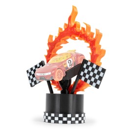 Atlas Finish Line Bundle Compatible with Hot Wheels - Racetrack Kit with Display Stand, Car Storage & Room Decor, Build Your Custom Circuit