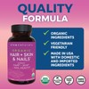 Hair Skin Nails Vitamins for Women – Vegetarian-Friendly Organic Supplements