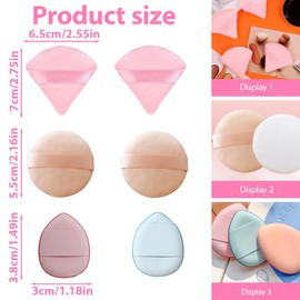 10 Stück puder puff 3 Dreieck Makeup Puderquaste, 5 Finger Puderquaste,2 Weicher Plüsch-Puderschwamm,powder puff pinselset für Flüssige Foundation für Lose Puder und Flüssige Kosmetik