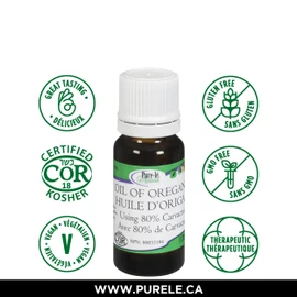 Oil of Oregano 10ml (~240 drops). STRONG! Natural Ultra Premium Immune Supplement made using 80% carvacrol oil.