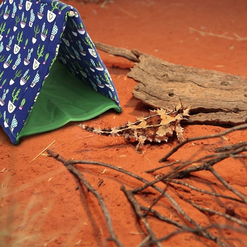 MiOYOOW Reptile Sleeping Bed, Soft Foldable Reptile Tent Bearded Dragon