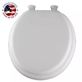 Mayfair Padded Toilet Seat, Cushioned Soft Vinyl over Wood Core Seat, Secure ...
