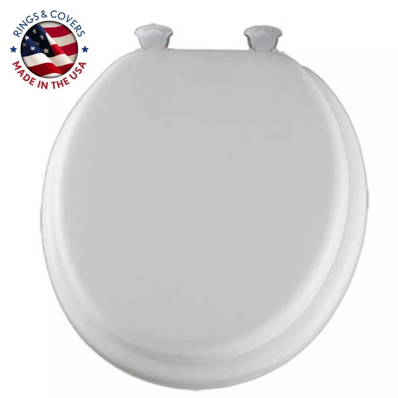Mayfair Padded Toilet Seat, Cushioned Soft Vinyl over Wood Core