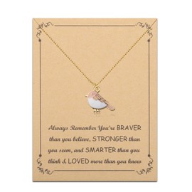 FUSTMW Bird Necklaces for Women Bird Pendant Necklace Bird Lover Gifts Tiny Bird Necklace Cute Bird Jewelry Gifts, No Gemstone