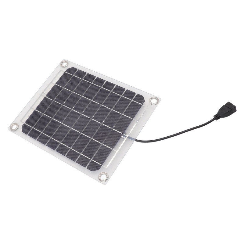 Solar Panel 10W USB Output Transparent Design Double Sided Power