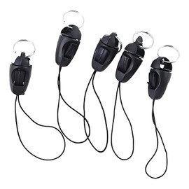10Pcs Black Nylon Lanyard, Badge Holders with Anti-Loss Design for Small Sling Key Straps Cell Phone Charms