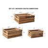 Set of 3 Nesting Wooden Crates, Rustic Wooden Storage Container