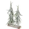 Artificial Mini Christmas Tree Iced and Snowed on Wooden Base