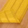 Avalune Yellow Boho Table Runner Modern Farmhouse Small Slim Tablecloth