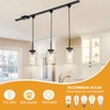 VINLUZ 3-Pack H-Type Track Lighting Pendant Fixture with Clear Glass