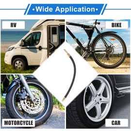 Motoforti 1set 135 Degree Copper Tire Valve Extension with Durable Plastic 300mm Tyre Valve Inflation Adapter for Car Motorcycle RV Truck Bike