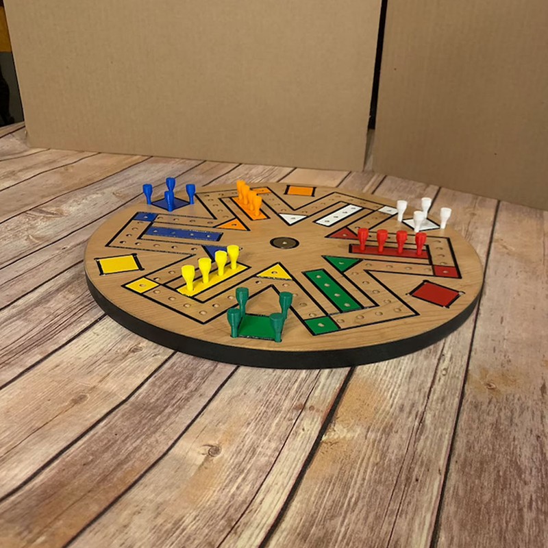 Wooden Board Game Flying Chess Peg Board Game Family Game