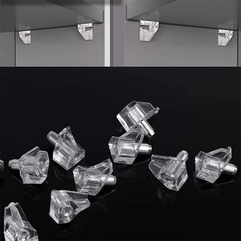 5mm Clear Shelf Support Pegs, Cabinet Shelf Pegs, Heavy Duty