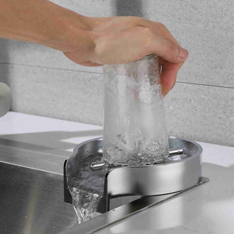 Glass Rinser for Kitchen Sink Bottle Cup Washer Sink Attachment