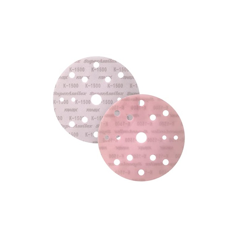 Super Assilex Flexible 6 inch Sanding Discs JOB-PAK, PEACH K-1500,
