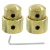 Jiozermi 2 Pcs Guitar Gold Dual Concentric Control Knobs Stacked