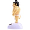 Yellow Sumo Wrestler Solar Power Swinging Car Interior Dashboard Ornament