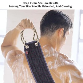 Shower Back Scrubber, Back Scrubber Back Scrub Back Exfoliator, Back Washer for Shower,Bath Wash Cloth Washcloth to Body Cleaning and Massage (Gray)