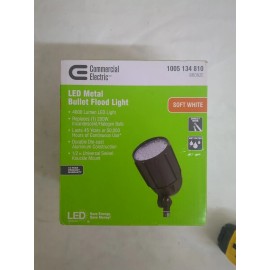 Commercial Electric 30W Bronze Outdoor LED Bullet Flood Flag Light 4000 Lumens