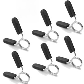 6 Uds Abrazaderas para Barra de Pesas,Seguro para Barra 25mm Abrazaderas de Resorte Estándar Mancuerna Bloqueo Abrazadera Mancuerna barra Abrazader Mancuerna Bloqueo Levantamiento de Potencia (6)