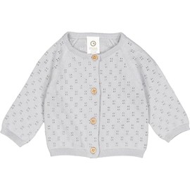 Müsli by Green Cotton Baby Girls' Knit Pointelle Cardigan Sweater, Jasmine Blue