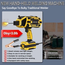 Welding Machine Handheld,20-140A 110V Portable Stick Welder 20pcs Rods,IGBT Hand Held Welder Machine withHot Start Arc Force Anti-stick ARC Welder Gun,6 Variable Current Adjustment (Yellow)