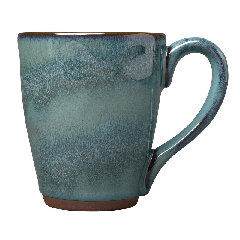 Sango 16-Piece Stoneware Dinnerware Set for 4, Glossy Blue &