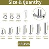 Zmbroll 660Pcs M2 Button Head Hex Socket Screws 304 Stainless