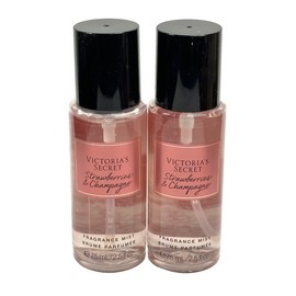 Victoria's Secret 2 VICTORIA'S SECRET STRAWBERRIES & CHAMPAGNE FRAGRANCE MIST BODY SPRAY 2.5 FL OZ